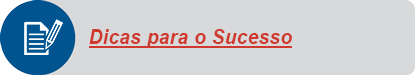 Dicas para o sucesso